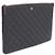 Chanel Clutch Classic Large in Caviar nero con CC argento - vista 2