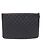 Chanel Clutch Classic Large in Caviar nero con CC argento - vista 3