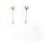 Chanel Orecchini a goccia CC Heart CC Crystal Bianco - vista 4