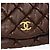 Chanel Bolsa de ombro com aba acordeão acolchoada Bubble Castanho escuro Marrom - vista 8