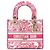 Dior Borsa Tote Medium Twill de Jouy inutilizzata Rosa