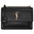 Saint Laurent Borsa a spalla media Monogram Sunset Gold Nera Nero