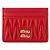 Miu Miu Tarjetero de piel Nappa Matelassé Red AFPP Roja