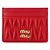Miu Miu Tarjetero de piel Nappa Matelassé Red AFPP Roja - vista 2