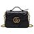 Gucci Mini borsa GG Marmont Matelassé nera con manico superiore Nero