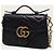 Gucci Mini borsa GG Marmont Matelassé nera con manico superiore Nero - vista 2