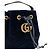 Gucci Borsa a secchiello GG Marmont in velluto Borsa Tote Borsa a tracolla Nero - vista 4