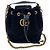 Gucci Borsa a secchiello GG Marmont in velluto Borsa Tote Borsa a tracolla Nero - vista 8