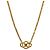 Céline Triomphe Round Cubic Gold Halskette