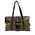 Prada Khaki Leather Tote Bag