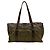 Prada Khaki Leather Tote Bag - view 3