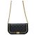 Chanel Borsa a tracolla Boy WOC con porta cellulare Caviar Black Gold Nero