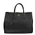 Prada Saco Tote Grande em Saffiano Preto com Ferragens Douradas