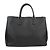 Prada Saco Tote Grande em Saffiano Preto com Ferragens Douradas - vista 3