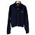 Céline Triomphe Wollstrick-Pullover mit Reißverschluss Blau