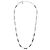 Céline Collar Triomphe Onyx, Howlite Latón con Acabado en Rodio Negro Blanco Plata