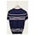 Hermès Navy Canoe Sandal Strickpullover Kurzarm Blau  - Ansicht 4