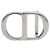 Dior Fivela de cinto CD Icon em latão com acabamento prata antiga
