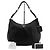 Balenciaga Bolsa hobo em couro com logo triangular, bolsa de ombro Preto