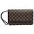 Louis Vuitton Damier Ebène Pochette Second Clutch Marrone
