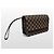Louis Vuitton Damier Ebène Pochette Second Clutch Marrone - vista 3