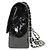 Chanel Borsa Classic Handbag Single Flap Large in vernice nera Nero - vista 2