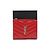 Saint Laurent Red Leather Monogram Zip Wallet