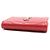 Saint Laurent Red Leather Monogram Zip Wallet - view 7