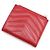 Saint Laurent Red Leather Monogram Zip Wallet - view 8