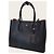 Prada Borsa a spalla double tote Medium in Saffiano nero e oro - vista 2