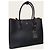 Prada Borsa a spalla double tote Medium in Saffiano nero e oro - vista 3