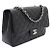 Chanel Borsa a tracolla Caviar Classic Large Jumbo One Flap con catena argentata Nero - vista 11