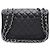 Chanel Borsa a tracolla Caviar Classic Large Jumbo One Flap con catena argentata Nero - vista 12