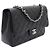 Chanel Borsa a tracolla Caviar Classic Large Jumbo One Flap con catena argentata Nero - vista 2