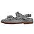 Chanel Mules sandalo con logo CC e velcro da donna, Argento Vintage - vista 4