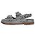 Chanel Mules sandalo con logo CC e velcro da donna, Argento Vintage - vista 6