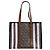 Burberry Borsa Shopper in Tela e Pelle Monogram TB Stripe Marrone - vista 2