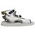 Chanel Sandali alti da donna con cinturino in velcro stile gladiatore Bianco