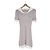 Miu Miu Vestido midi de punto a rayas de algodón para mujer Blanco - vista 4