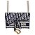 Dior Borsa a tracolla Slim Pouch in tela jacquard ricamata Oblique Saddle Blu - vista 4