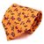 Hermès Orange Silk Elephant Tie Animal Pattern Neck Tie