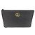 Gucci Pouch in pelle nera con dettagli dorati Clutch Matelassé Nero