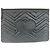 Gucci Pouch in pelle nera con dettagli dorati Clutch Matelassé Nero - vista 6