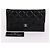 Chanel Classic Silver Hardware Lambskin Flap Long Wallet Black - view 11
