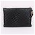 Saint Laurent Clutch Bag New Medium in chevron nero e metallo dorato - vista 5