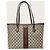 Gucci Borsa Tote Grande Ophidia in GG Supreme Web Beige Marrone - vista 5