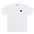 Comme Des Garcons T-shirt a Maniche Corte Play Black Heart Patch Rhinestone Uomo e Donna Argento - vista 3