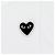 Comme Des Garcons T-shirt a Maniche Corte Play Black Heart Patch Rhinestone Uomo e Donna Argento - vista 8