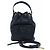 Prada Mini borsa bucket in pelle Duet Triangle Logo Nera Nero