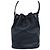 Prada Mini borsa bucket in pelle Duet Triangle Logo Nera Nero - vista 15